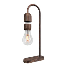 Indlæs billede til gallerivisning  bordlampe i valnød - Svævende bordlampe i smuk valnød finish, skaber en luksuriøs atmosfære.